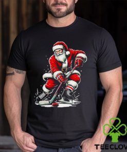 Santa Claus playing ice hockey sport Christmas shirt 1 Santa Claus playing ice hockey sport Christmas shirt