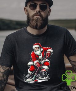 Santa Claus playing ice hockey sport Christmas shirt 3 Santa Claus playing ice hockey sport Christmas shirt