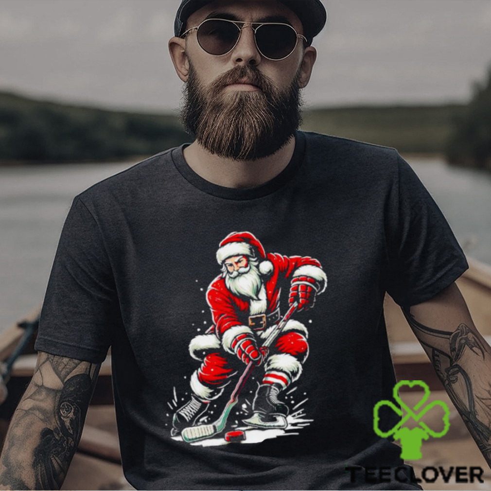 Santa Claus playing ice hockey sport Christmas shirt Santa Claus playing ice hockey sport Christmas shirt