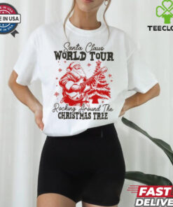 Santa Claus world tour rocking around the Christmas tree shirt