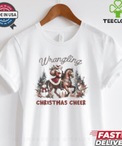 Santa Claus wrangling Christmas cheer shirt