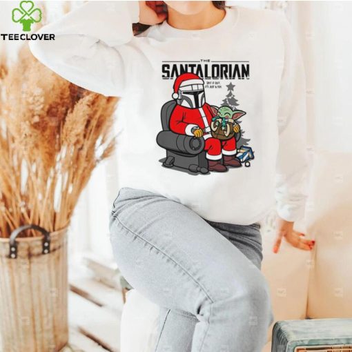 Santa Clause Baby Yoda Baby Yoda Christmas T hoodie, sweater, longsleeve, shirt v-neck, t-shirt The Mandalorian The Santalorian Christmas
