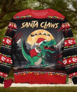 Santa Claws T Rex Christmas Dinosaur Santa Ugly Sweater