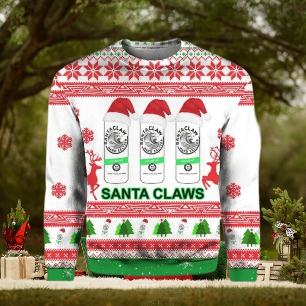 Santa Claws White Claw Ugly Sweater For Woman Santa Claws White Claw Ugly Sweater For Woman