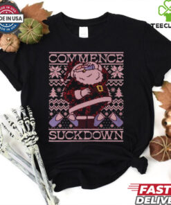 Santa Commence Suckdown Holiday Ugly Christmas 2024 T shirts