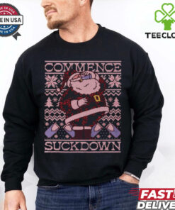 Santa Commence Suckdown Holiday Ugly Christmas 2024 T shirts