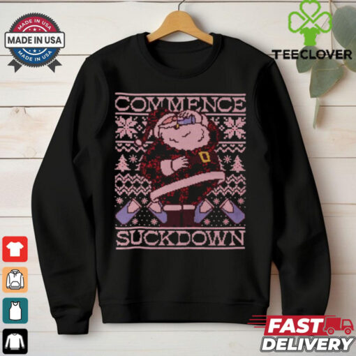 Santa Commence Suckdown Holiday Ugly Christmas 2024 T shirts