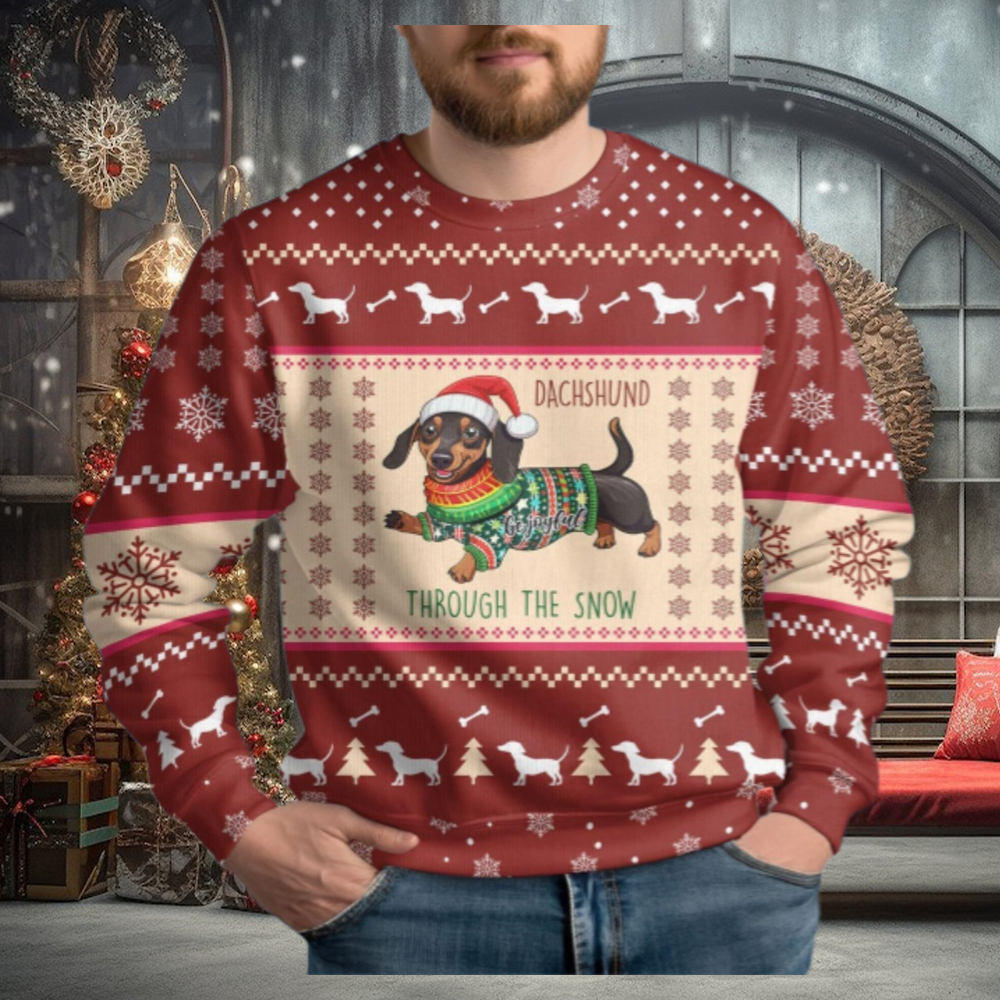 Santa Dachshund Ugly Christmas Sweater Santa Dachshund Ugly Christmas Sweater