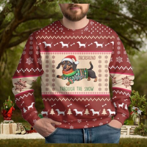 Santa Dachshund Ugly Christmas Sweater
