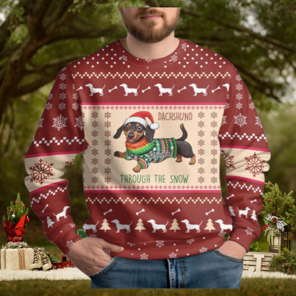 Santa Dachshund Ugly Christmas Sweater Santa Dachshund Ugly Christmas Sweater
