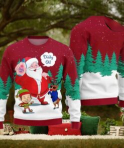 Santa Diddy Oil Chirstmas Gifts 2024 Xmas For Family And Friends Ugly Sweater