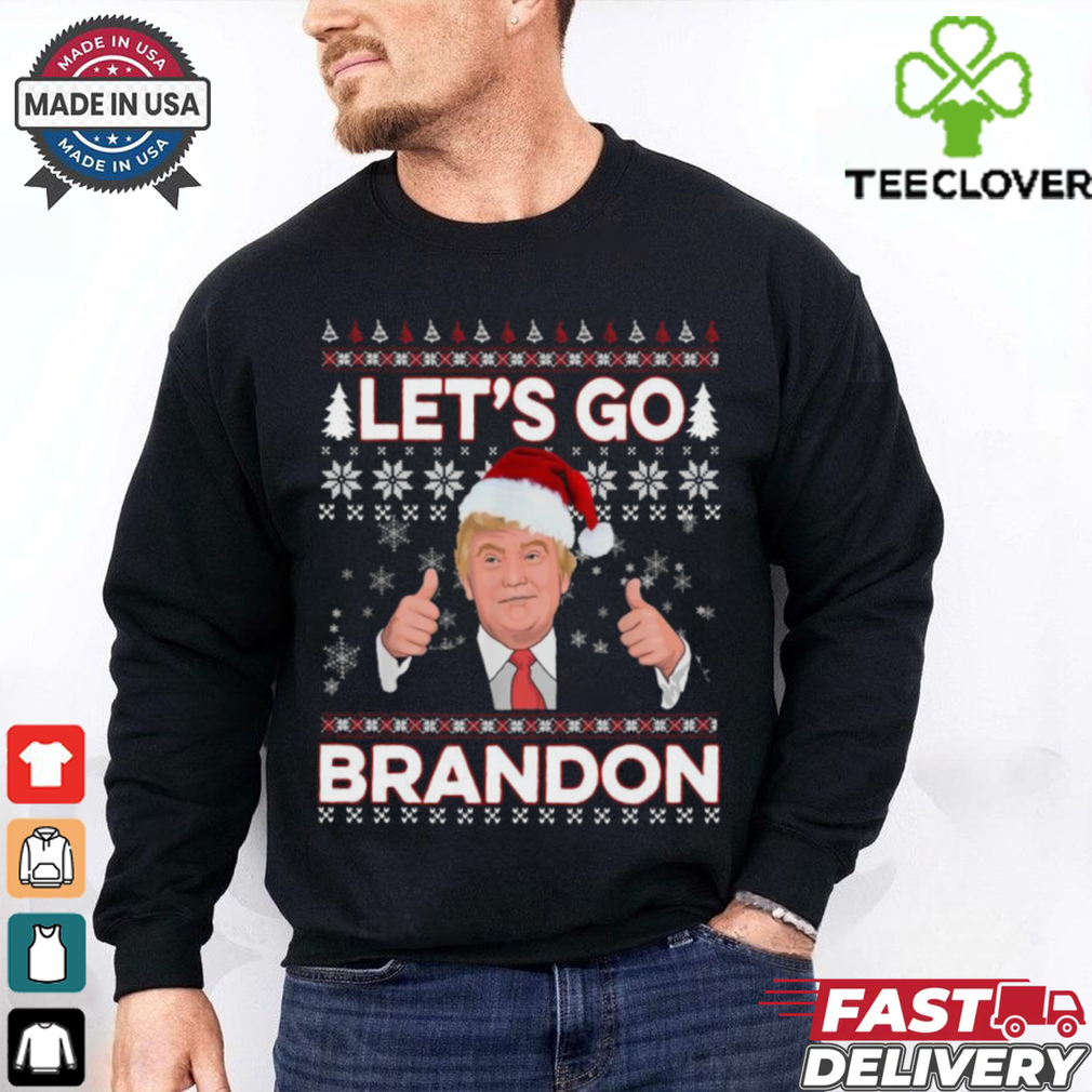 Santa Donald Trump fuck Biden let’s go brandon Ugly Christmas 2024 Shirt Santa Donald Trump fuck Biden let’s go brandon Ugly Christmas 2024 Shirt
