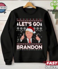 Santa Donald Trump fuck Biden let’s go brandon Ugly Christmas 2024 Shirt