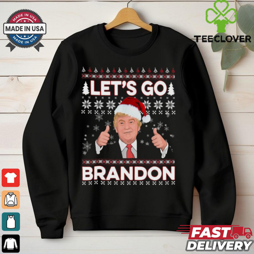 Santa Donald Trump fuck Biden let’s go brandon Ugly Christmas 2024 Shirt Santa Donald Trump fuck Biden let’s go brandon Ugly Christmas 2024 Shirt
