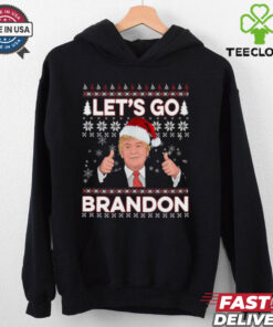 Santa Donald Trump fuck Biden let’s go brandon Ugly Christmas 2024 Shirt