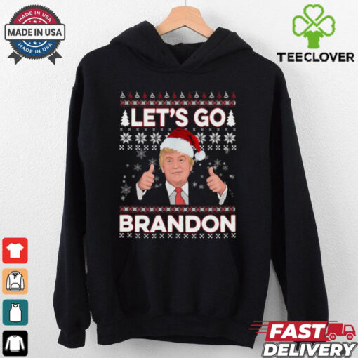 Santa Donald Trump fuck Biden let’s go brandon Ugly Christmas 2024 Shirt