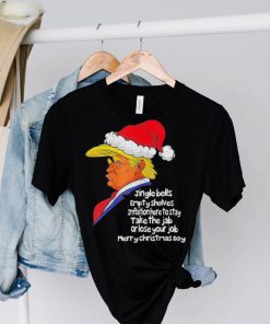 Santa Donald Trump jingle joe biden republican political Christmas shirt