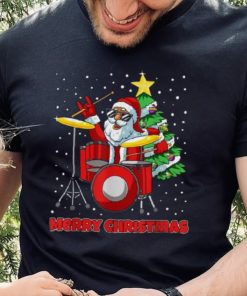 Santa Drummer Christmas Pajama X Mas Drum Player Musician Shirt