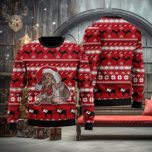 Santa Goat Ugly Christmas Sweater Funny Gift For Men And Women Family Holidays