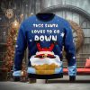 Santa Claus On Mountain Bike Do Not Follow Me Do Stupid Things Ugly Sweater Christmas Party