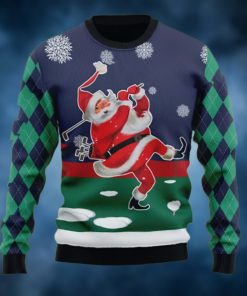 Santa Golfer Funny Santa Ugly Christmas Sweater
