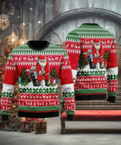Santa Golfer Ugly Christmas Sweater