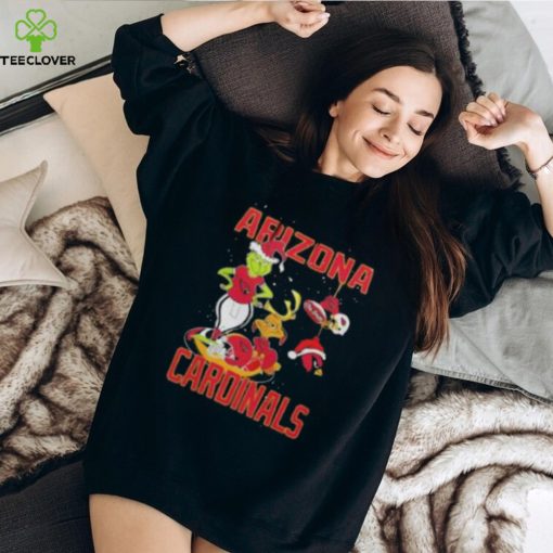 Santa Grinch And Dog Arizona Cardinals Christmas Shirt