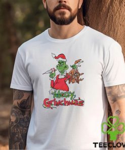 Santa Grinch And Dog Merry Grinchmas Nurse Shirt