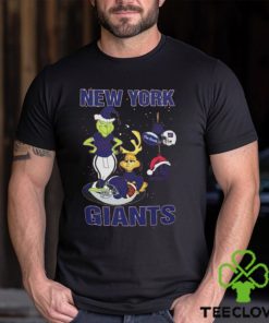 Santa Grinch And Dog New York Giants Christmas Shirt