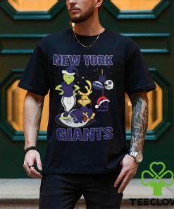 Santa Grinch And Dog New York Giants Christmas Shirt