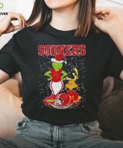 Santa Grinch And Dog Oklahoma Sooners Helmet Merry Christmas Thoodie, sweater, longsleeve, shirt v-neck, t-shirt