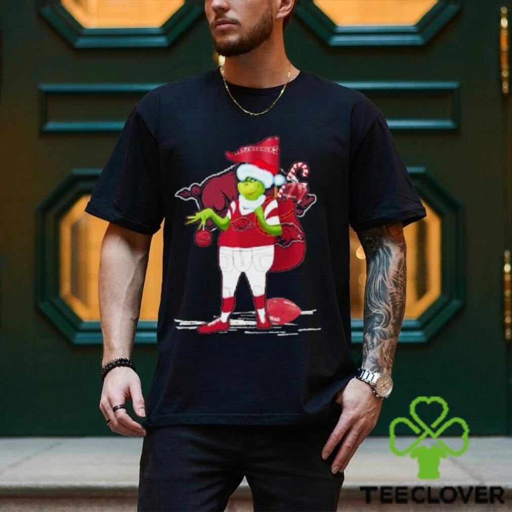 Santa Grinch Arkansas Razorbacks Gift Christmas Shirt Santa Grinch Arkansas Razorbacks Gift Christmas Shirt
