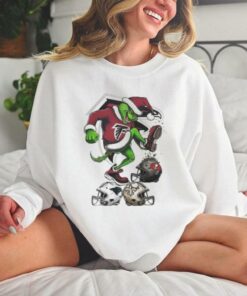 Santa Grinch Atlanta Falcons Stomp On NFL Teams Christmas 2024 T hoodie, sweater, longsleeve, shirt v-neck, t-shirt