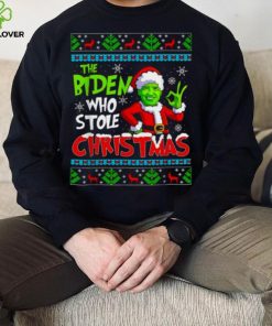 Santa Grinch Biden The Biden Who Stole Ugly Christmas Shirt