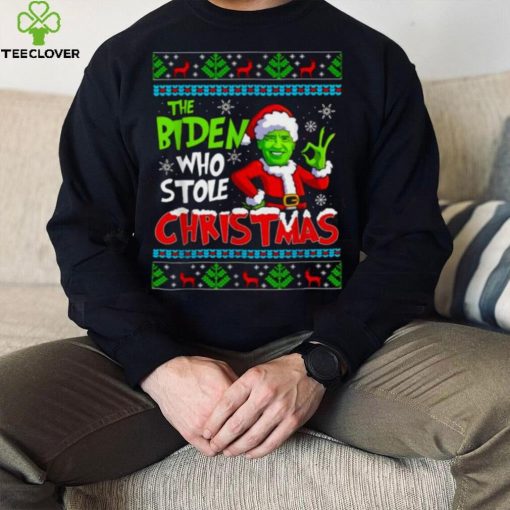 Santa Grinch Biden The Biden Who Stole Ugly Christmas Shirt