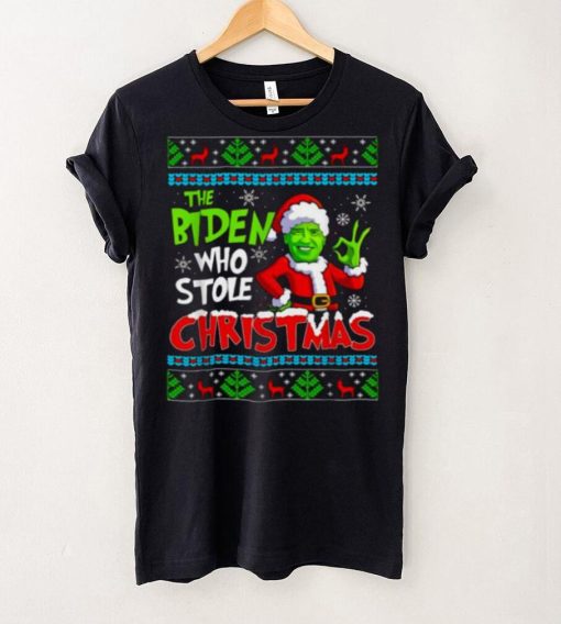 Santa Grinch Biden The Biden Who Stole Ugly Christmas Shirt