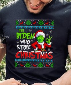 Santa Grinch Biden The Biden Who Stole Ugly Christmas Shirt