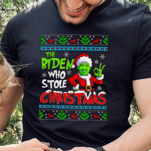 Santa Grinch Biden The Biden Who Stole Ugly Christmas Shirt