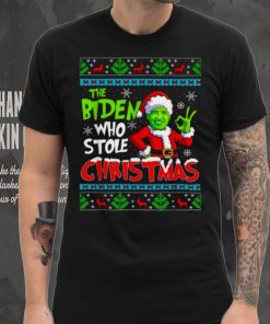 Santa Grinch Biden The Biden Who Stole Ugly Christmas Shirt