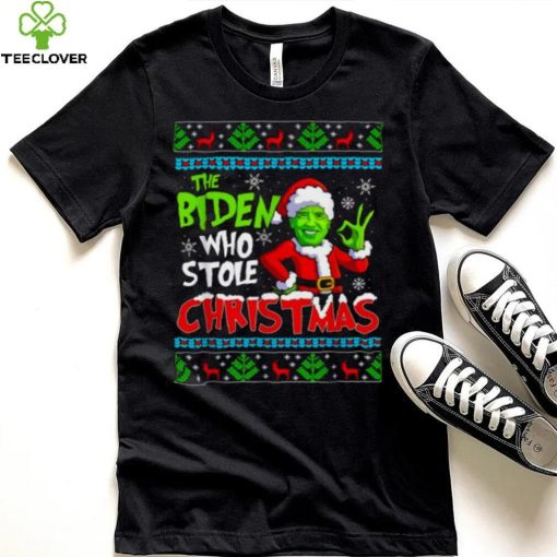 Santa Grinch Biden The Biden Who Stole Ugly Christmas Shirt