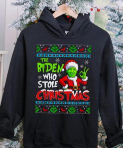 Santa Grinch Biden The Biden Who Stole Ugly Christmas Shirt