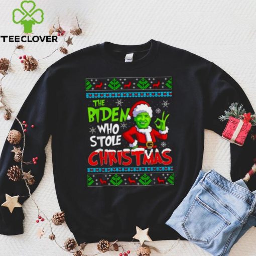 Santa Grinch Biden The Biden Who Stole Ugly Christmas Shirt