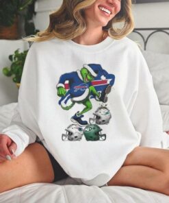 Santa Grinch Buffalo Bills Stomp On NFL Teams Christmas 2024 T hoodie, sweater, longsleeve, shirt v-neck, t-shirt