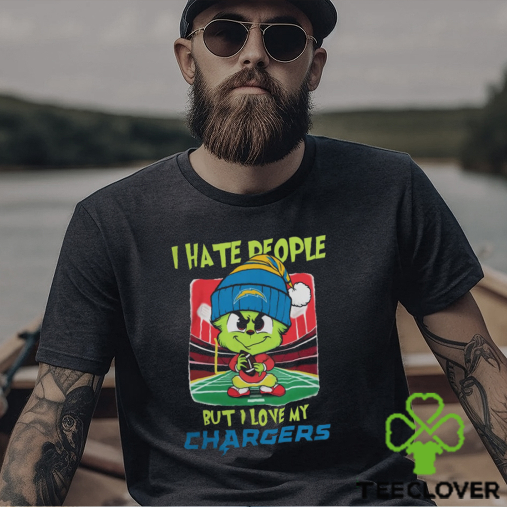 Santa Grinch Chibi I Hate People But I Love My Los Angeles Chargers t shirt Santa Grinch Chibi I Hate People But I Love My Los Angeles Chargers t shirt