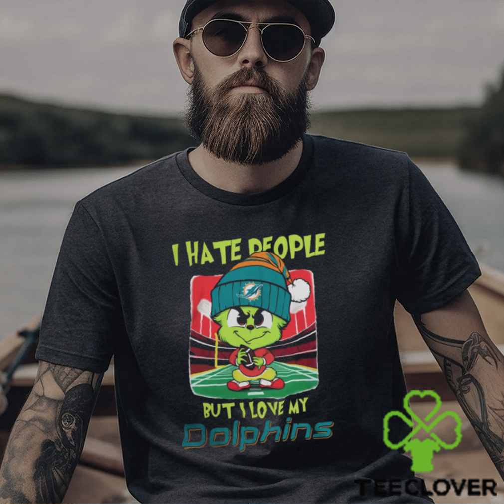 Santa Grinch Chibi I Hate People But I Love My Miami Dolphins t shirt Santa Grinch Chibi I Hate People But I Love My Miami Dolphins t shirt