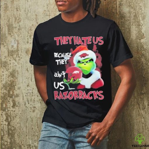 Santa Grinch Christmas They Hate Us Because Ain’t Us Arkansas Razorbacks T hoodie, sweater, longsleeve, shirt v-neck, t-shirt