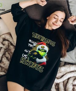 Santa Grinch Christmas They Hate Us Because Ain’t Us Iowa Hawkeyes Shirt