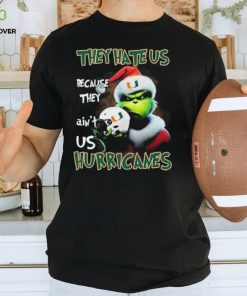 Santa Grinch Christmas They Hate Us Because Ain’t Us Miami Hurricanes Shirt