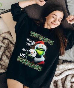 Santa Grinch Christmas They Hate Us Because Ain’t Us Miami Hurricanes Shirt