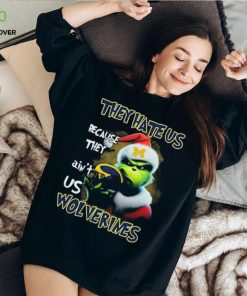 Santa Grinch Christmas They Hate Us Because Ain’t Us Michigan Wolverines Shirt